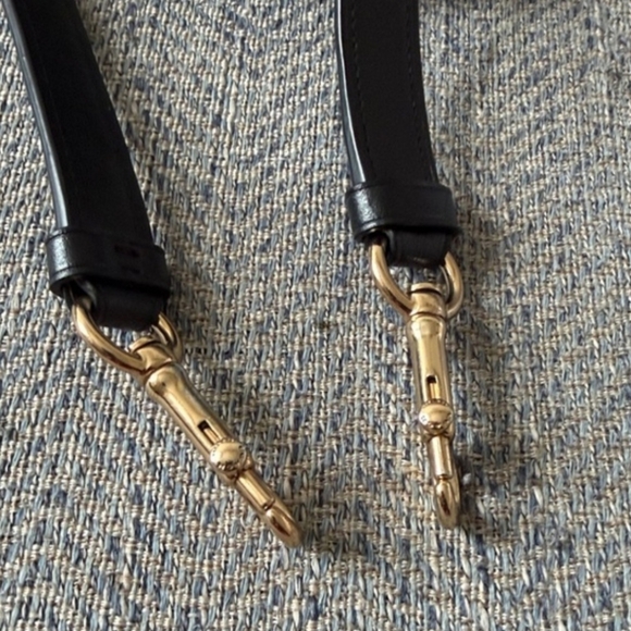 Coach Leather Black & Gold Cross Body Purse Strap (NWOT) - Picture 8 of 10